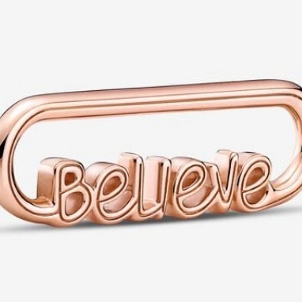 Authentic NEW Pandora ME Styling Believe Word Link